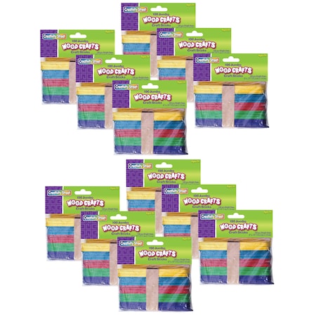 Creativity Street Jumbo Craft Sticks, Bright Hues Assorted, 6 x 3/4, PK1200 PAC3676-02